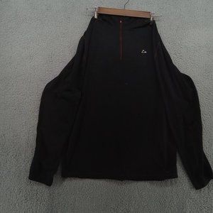 Merino Blend By Paradox Sweater Mens Large Black Pullover‎ Quarter Zip Wool